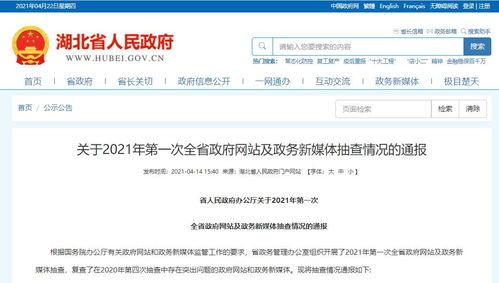 湖北 4家政府网站不合格 61家政务新媒体不合格